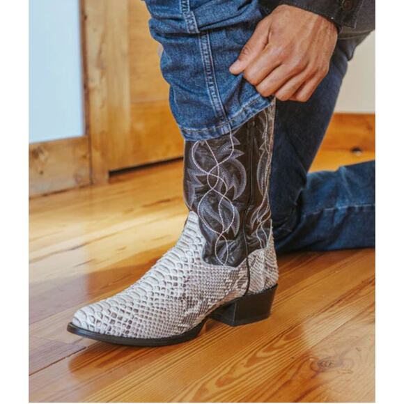 Dan Post Men's Manning Python Leather Boots Size 10 NWOB Exotic Boots Comfort - Picture 2 of 13